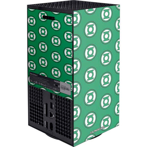 DC Comics Green Lantern Logo Pattern XBox Series X Digital Edition Console Skin